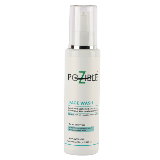 POZIBLE FACE WASH WITH AHA FOR ALL SKIN TYPE | NORMAL SKIN 100 ML