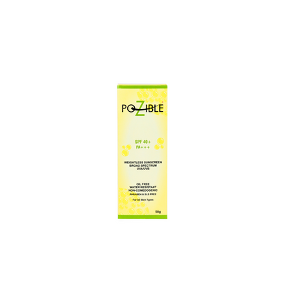 POZIBLE SUNSCREEN LOTION SUN PROTECTION40 SPF | WATER RESISTANCE LEVEL| POWERFUL PROTECTION AGAINST UVA AND UVB RAYS | WATER & SWEAT RESISTANT |50.00 GM|